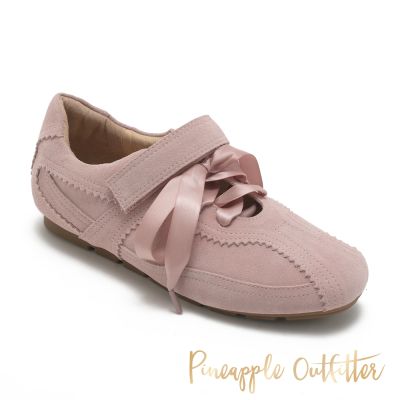 Pineapple Outfitter-CANA 免綁帶真皮舒適休閒鞋-絨粉色