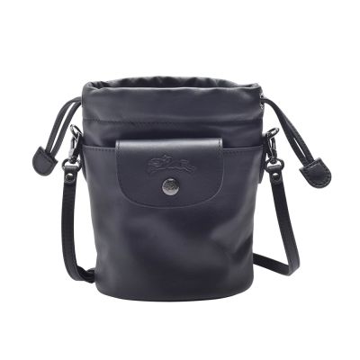 LONGCHAMP 經典Le Pliage Xtra牛皮束口水桶包(XS-黑色)