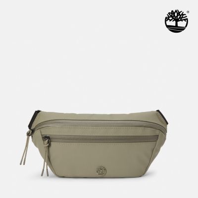 Timberland官方旗艦 中性卡其綠防水斜背包|A432F590
