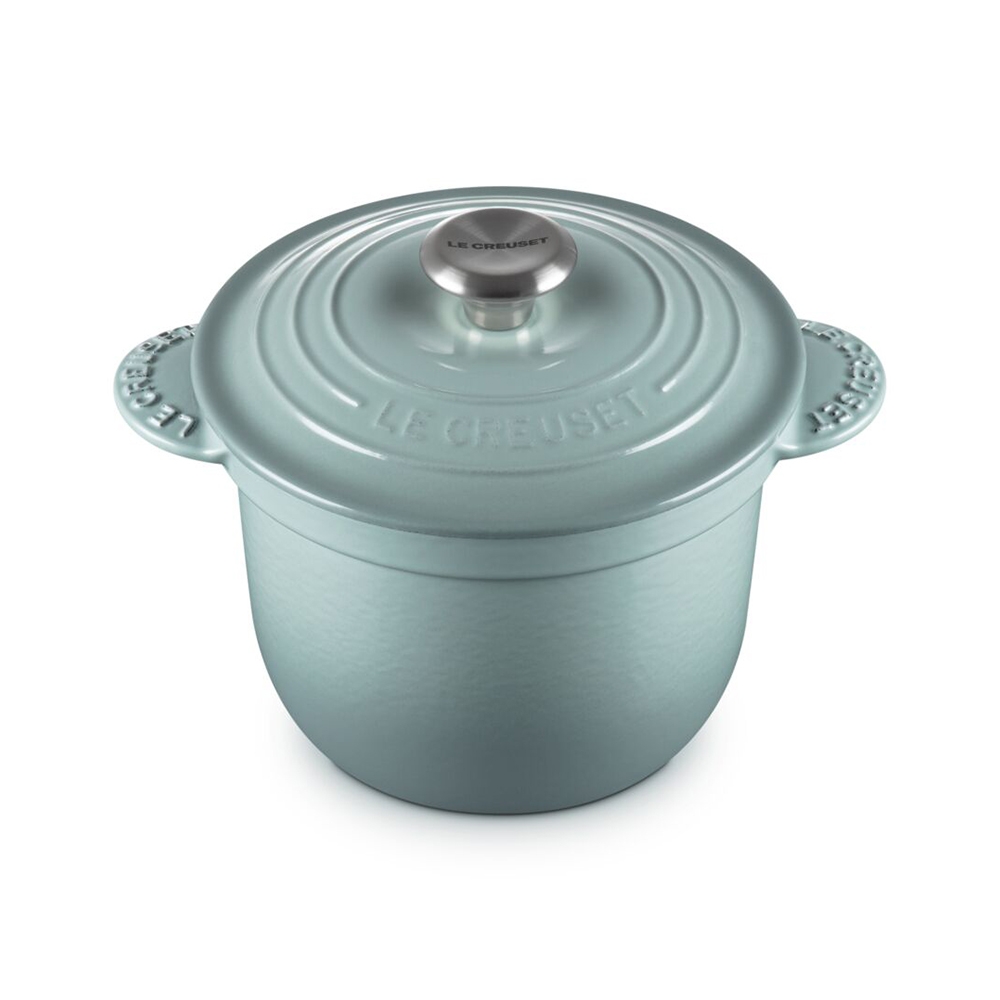 Le Creuset 萬用窈窕鑄鐵鍋18cm 2L 海洋之花法國製湯鍋燉鍋(電磁爐IH爐