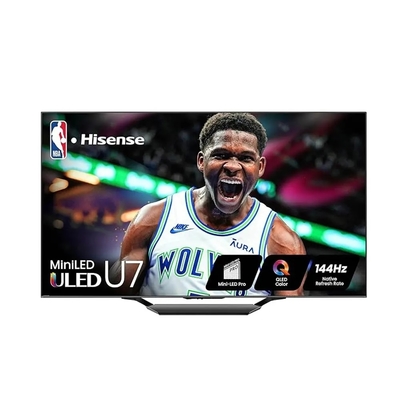 Hisense海信 65吋4K QLED量子點連網智慧顯示器65U7N 含標準安裝 ★送7-11商品卡1200元