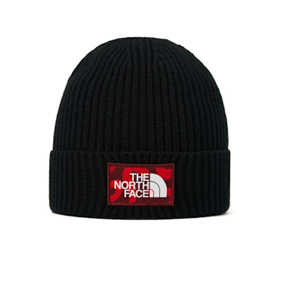 The North Face TNF 北面 北臉 男女保暖帽-黑色 LOGO BOX CUFFED BEANIE-NF0A3FJXGF6