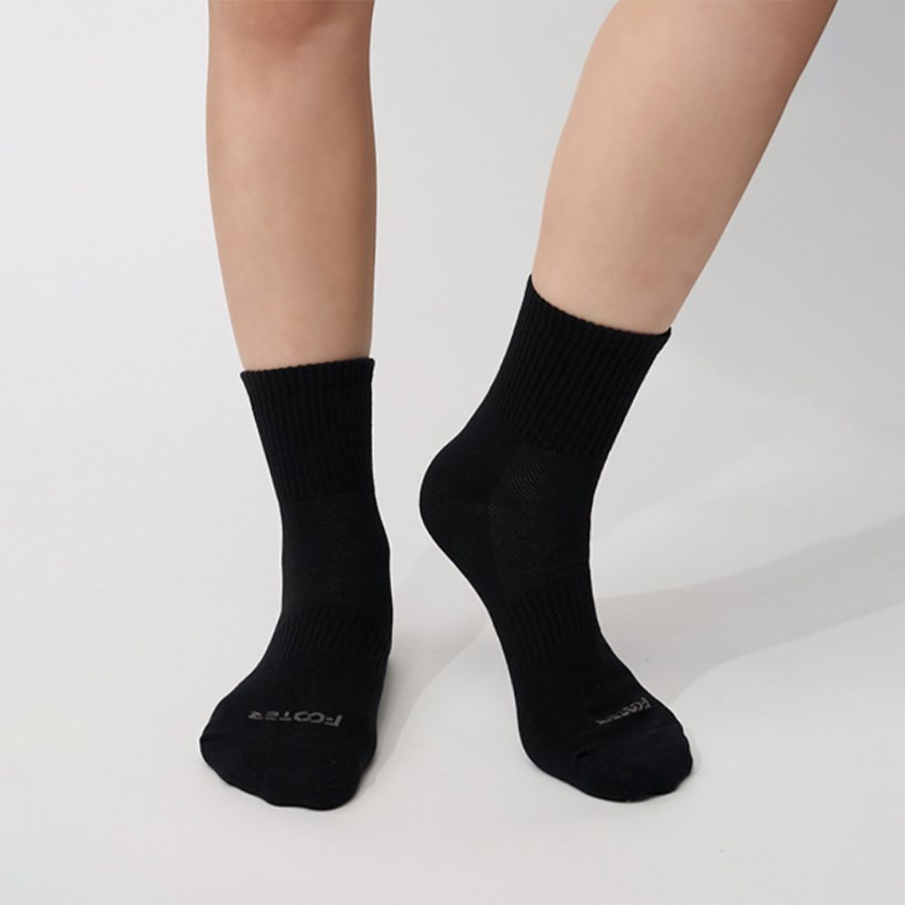 【FOOTER除臭襪】5入組-單色長薄襪 (Q61) (L (24-27cm))