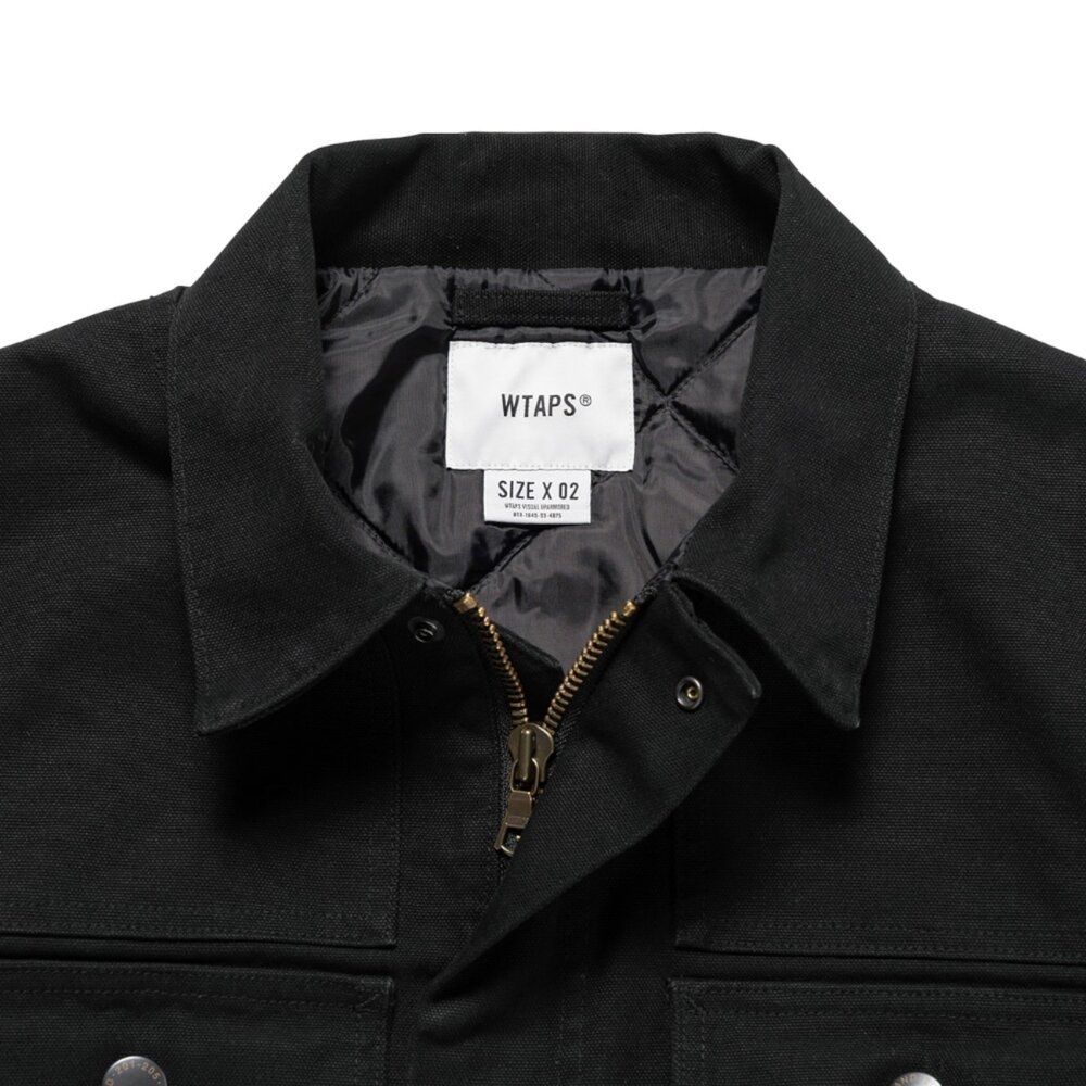 Wtaps 2025AW MICH / JACKET / COTTON CNVS 黑/炭灰252WVDT-JKM01
