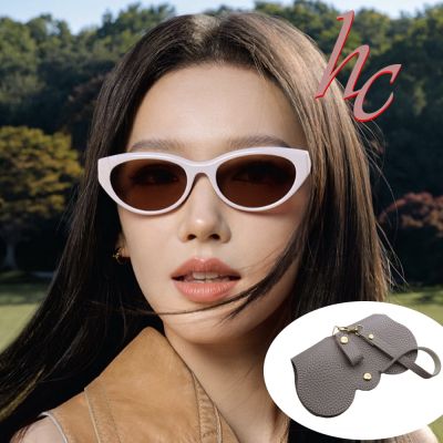 【COACH】亞洲版 時尚貓眼太陽眼鏡 HC8456D 579073 奶白色框深茶鏡片 公司貨(加贈掛式眼鏡袋)