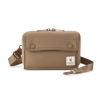 PORTER INTERNATIONAL - 機能輕靚MID斜背包 - 駝棕