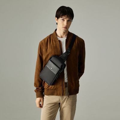 【BRAUN BUFFEL 德國小金牛】台灣總代理 尼爾-D 胸包-黑色/BF592-22-BK