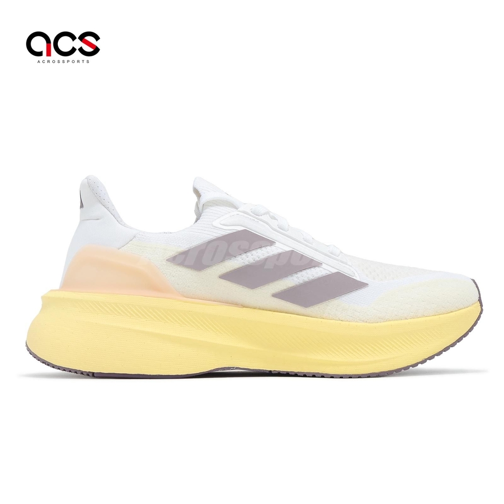 adidas 慢跑鞋Ultraboost 5X 女鞋白黃緩衝BOOST 反光運動鞋愛迪達