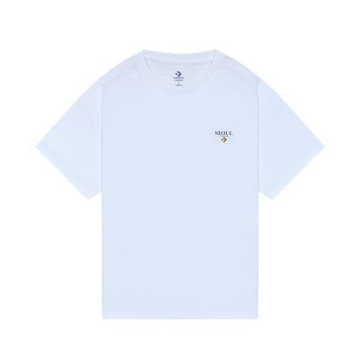 Converse Cotton Jersey City Tee 短袖 男款 女款 白色 首爾 T恤 MCH647-001