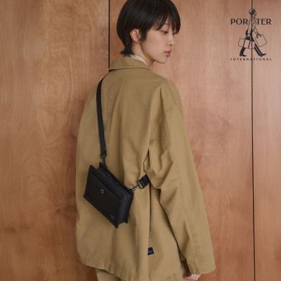 PORTER INTERNATIONAL - 剛正俐落DEAN斜背包- 黑