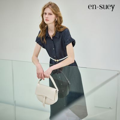 【en-suey 銀穗】EU落肩開襟連身洋裝