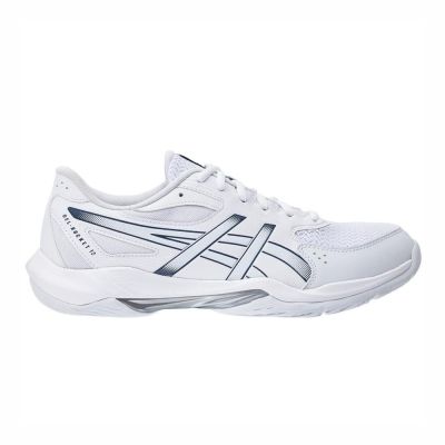 Asics Gel-rocket 12 2E [1073A087-100] 男女 排球鞋 羽球鞋 寬楦 穩定 包覆 白藍