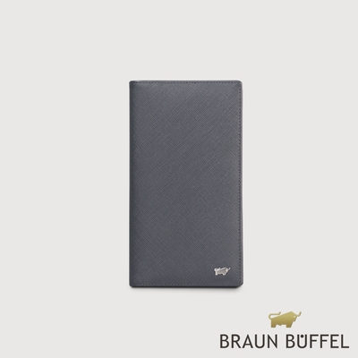 【BRAUN BUFFEL 德國小金牛】台灣總代理 尚恩A 17卡兩折長夾(網路限定)-藍色/BF354-631-NY