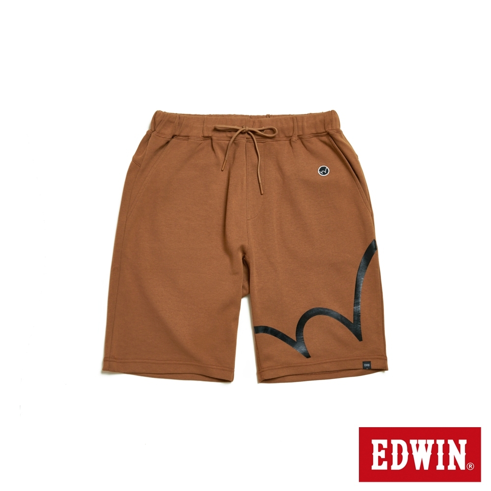 EDWIN 男裝 吸濕排汗涼感休閒短褲-咖啡色