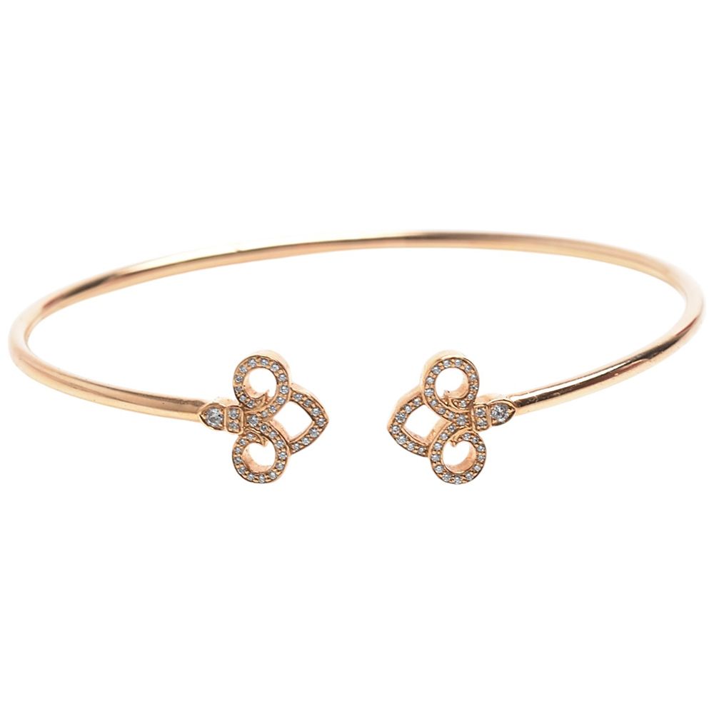 Tiffany & Co  Fleur de Lis 鳶尾花手鐲 18K玫瑰金手環(玫瑰金)