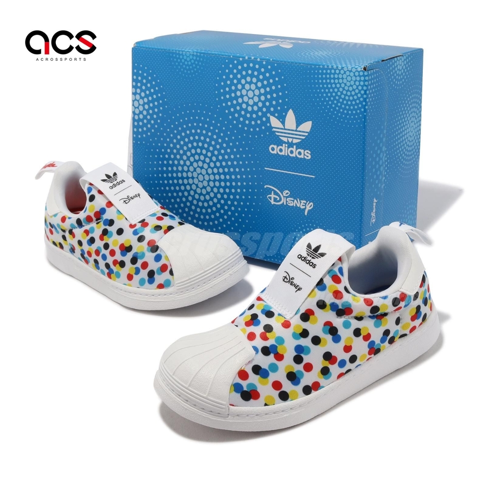 Disney X adidas Superatar 360 C 童鞋中童小朋友聯名點點白