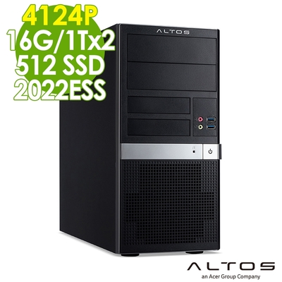 Acer 宏碁 Altos T15F6 商用伺服器 (AMD EPYC4124P/16G/512G+1TBX2 HDD/2022ESS)