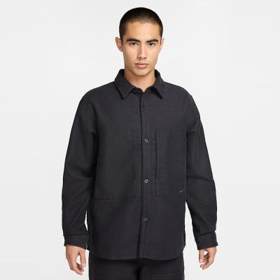 NIKE 長袖上衣 男 襯衫 AS M NL LS CHAMOIS FIELD SHIRT 黑 FB7743-060