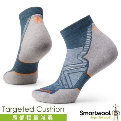 【SmartWool】女 美麗諾羊毛 Merino Wool 機能跑步區域性輕量減震低筒襪(2雙入) SW001675-G74 暮光藍