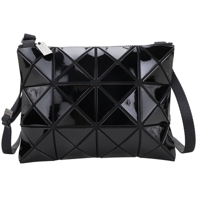 ISSEY MIYAKE 三宅一生 BAOBAO LUCENT 4x3 亮面幾何斜背包(黑色)