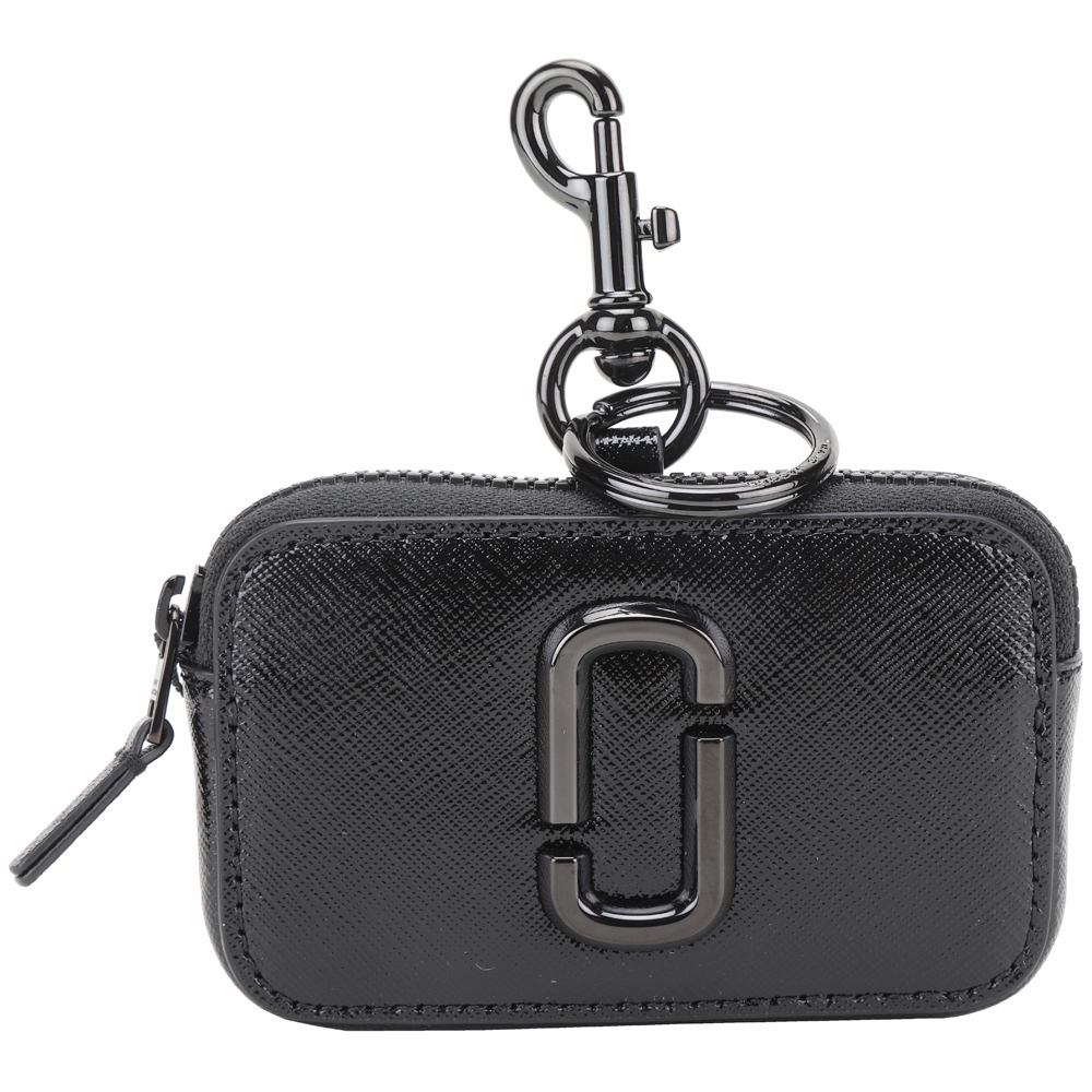 MARC JACOBS Nano Snapshot Charm 防刮牛皮萬用吊飾零錢/鑰匙包(黑色