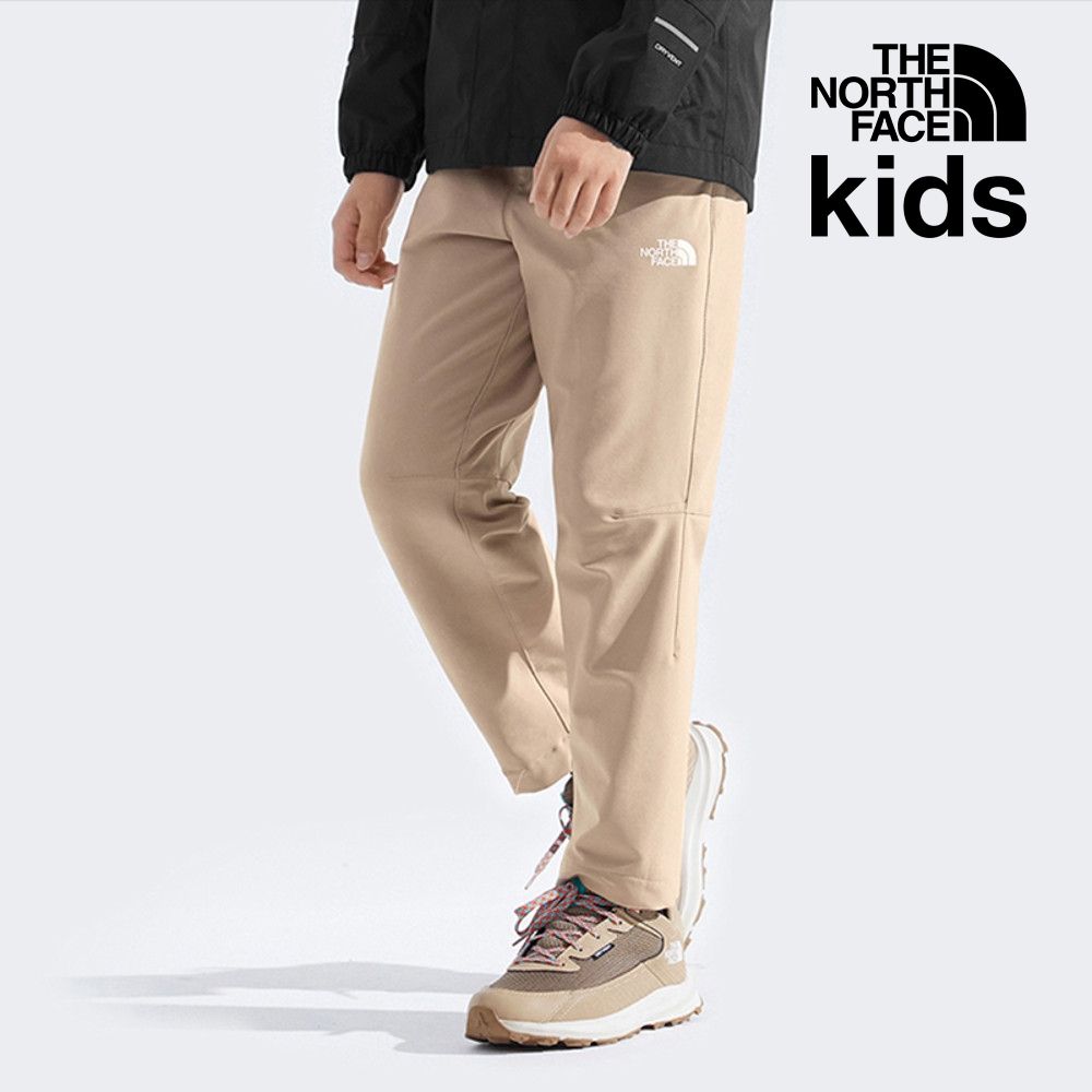 【The North Face 官方旗艦】 北面兒童棕色DWR防潑水戶外徒步長褲｜8DXQBOX