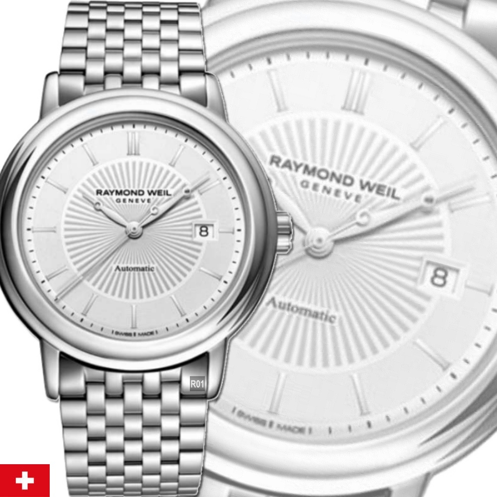 Raymond Weil 蕾蒙威 Maestro經典大師 精鋼放射紋面自動上鍊男款41.5㎜ R01(2847-ST-30001)
