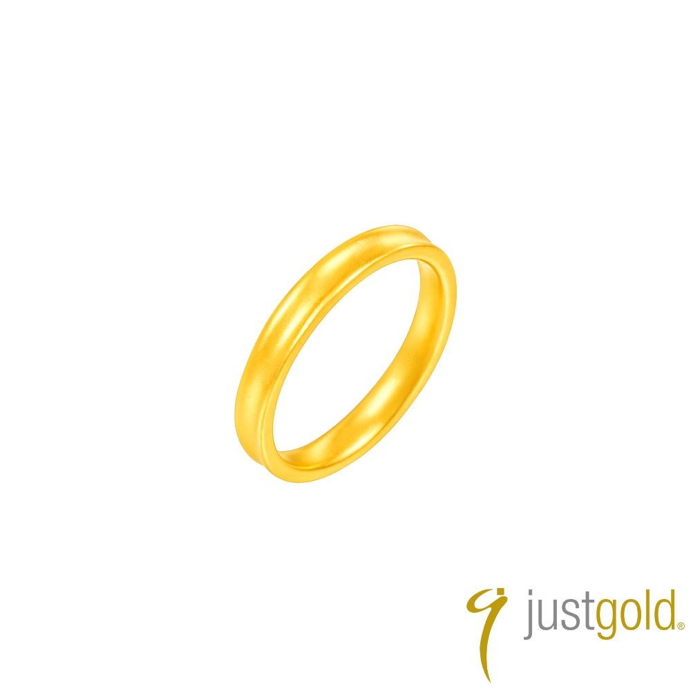 【Just Gold 鎮金店】雋藏_金圓守福 黃金戒指
