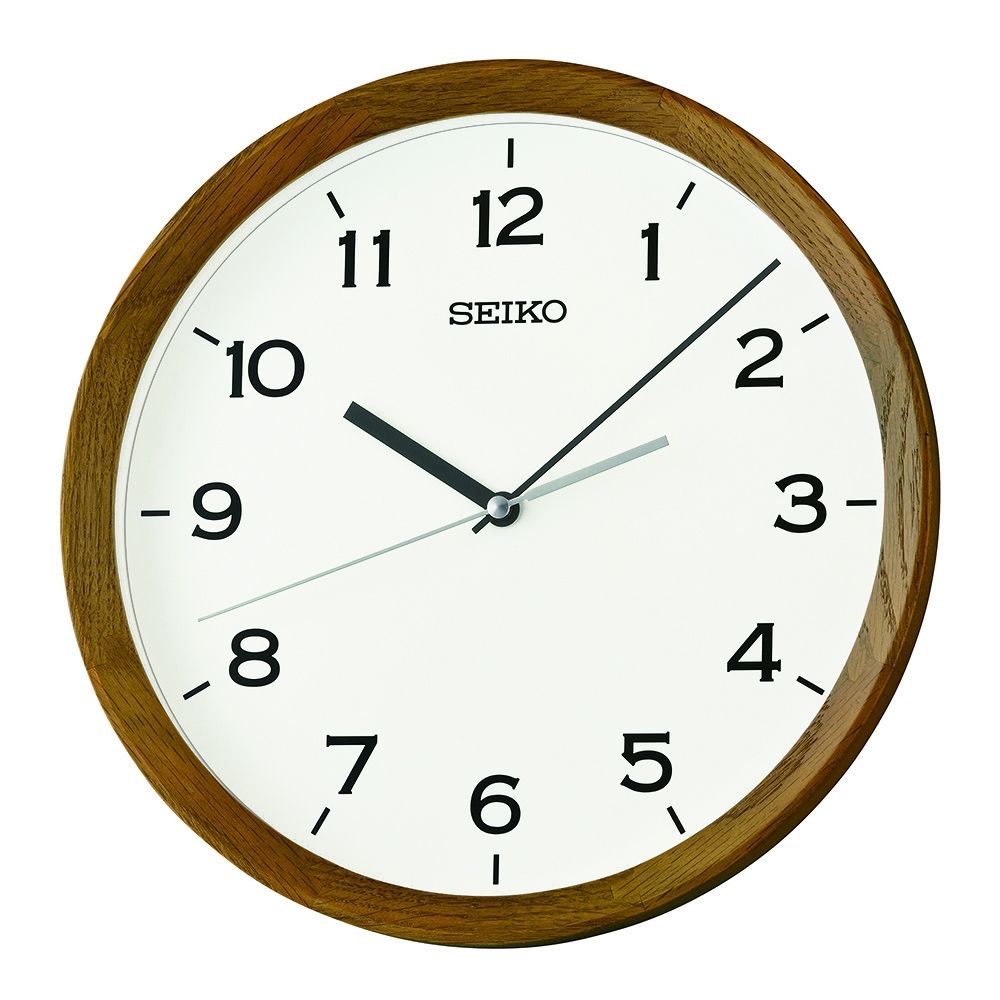 SEIKO 精工森林系滑動式秒針靜音掛鐘時鐘-木質框QXA853B_SK045 | SEIKO