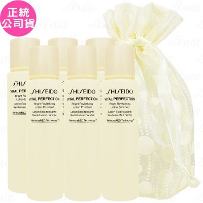 Shiseido國際櫃 SHISEIDO 資生堂 激抗痕 亮采緊緻露(#豐潤版)(75ml)*6旅行袋組(公司貨)