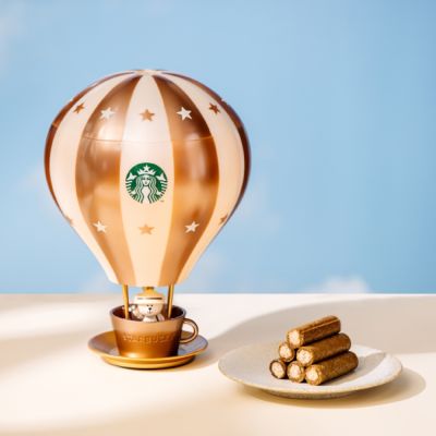 星巴克 星爍熱氣球造型餅乾禮盒(咖啡捲心酥162.5G)