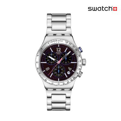 Swatch PURPLE GLOW 金屬手錶/男錶/瑞士製造 YVS533G (43mm)