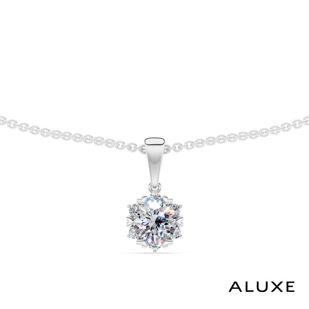 ALUXE 亞立詩 18K金 0.30克拉 愛心6爪 奢華典雅鑽石項鍊 NS0771