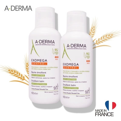 A-DERMA艾芙美 艾芙美 新燕麥新葉益護佳強護霜 400ml A-DERMA 法國最新包裝 2入組