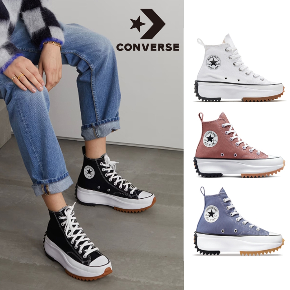 【CONVERSE】CONVERSE RUN STAR HIKE 高筒 休閒鞋 厚底鞋 男鞋 女鞋 5款任選 (A款_白色)