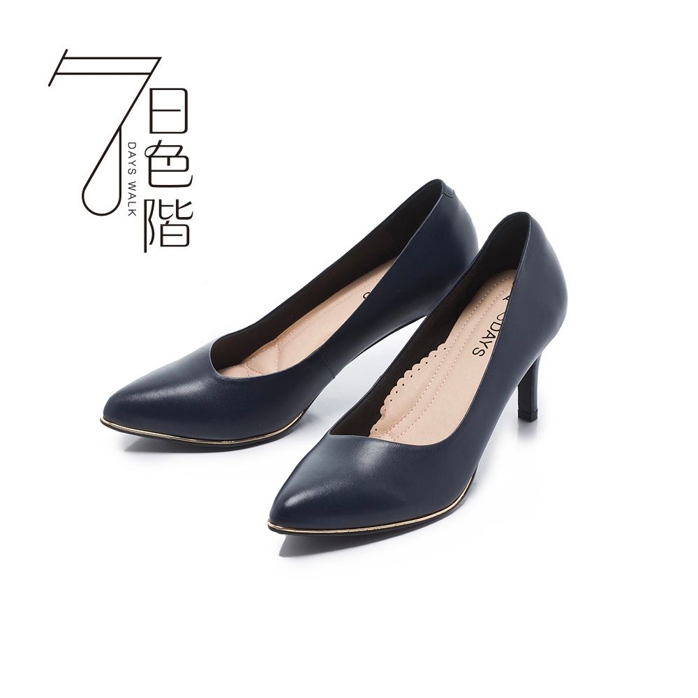 FAIR LADY 經典好評上班鞋．七日色階7Days｜真皮高跟、中跟、低跟樂福鞋 多款 均一價 (C款-湛藍)