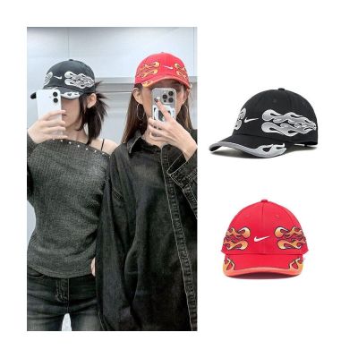 Nike Club 半結構 OG 火焰老帽 黑/紅 刺繡 魔鬼氈 IH9258