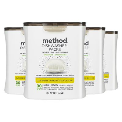 Method美則 潔淨三效聰明洗碗球-萊姆薄荷30顆x4