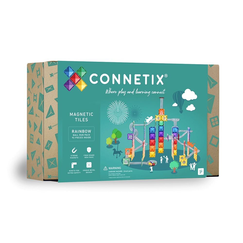 澳洲Connetix彩虹磁力積木-滾球軌道組(92pc)