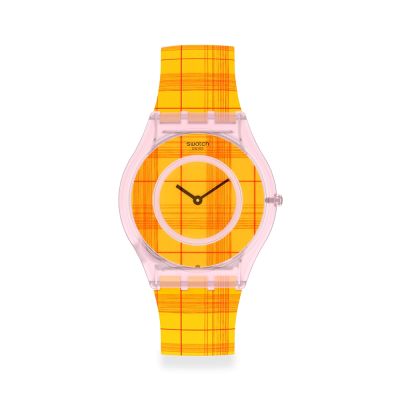 Swatch FIRE MADRAS 01 超薄手錶/女錶/瑞士製造 SS08Z105 (34mm)