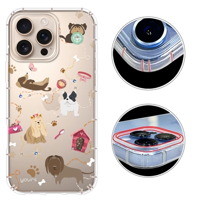 YOURS iPhone17/16/15/14/13/12系列 彩鑽防摔手機殼-寵樂園Air/16e/ProMax/Plus/mini/SE/XR