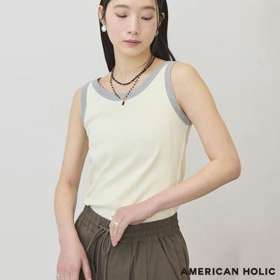 〈AMERICAN HOLIC〉抗菌除臭雙色羅紋背心