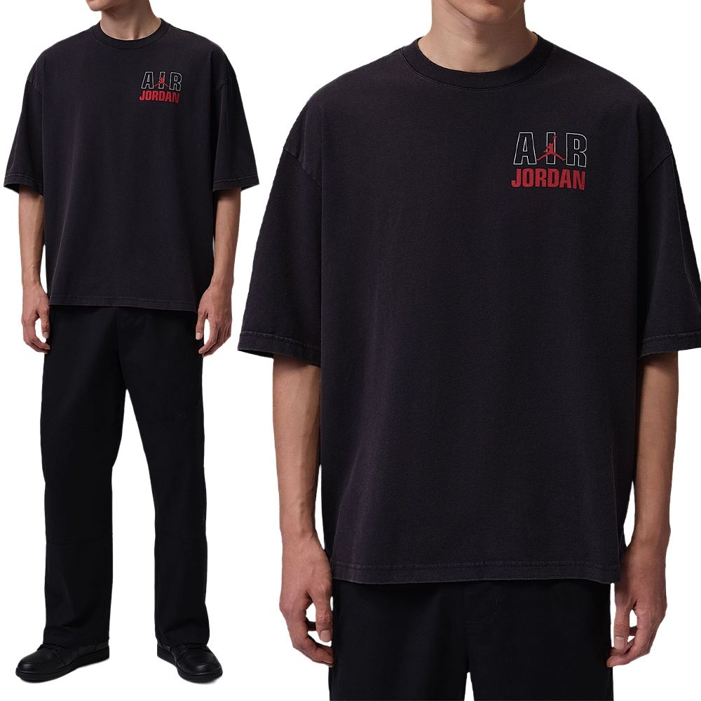 Nike As M J Flt Reis Lgnd Ss Crew 短袖 男款 黑色 寬鬆 印花 IF3117-010