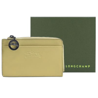 LONGCHAMP LE PLIAGE XTRA系列牛皮卡片零錢包(開心果綠)
