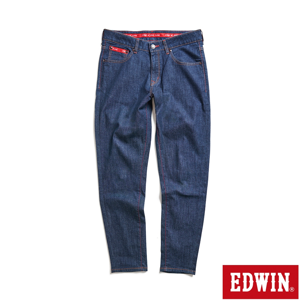 EDWIN 男裝 雙層口袋錐形牛仔褲-原藍色