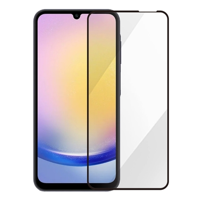 Metal-Slim Samsung Galaxy A25 5G 全膠滿版9H鋼化玻璃貼-晶鑽黑