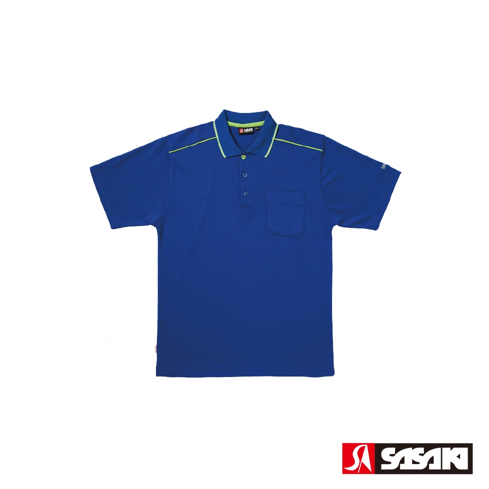 SASAKI 吸濕排汗休閒POLO短袖上衣 男 五色任選 (義大利藍/豔綠)