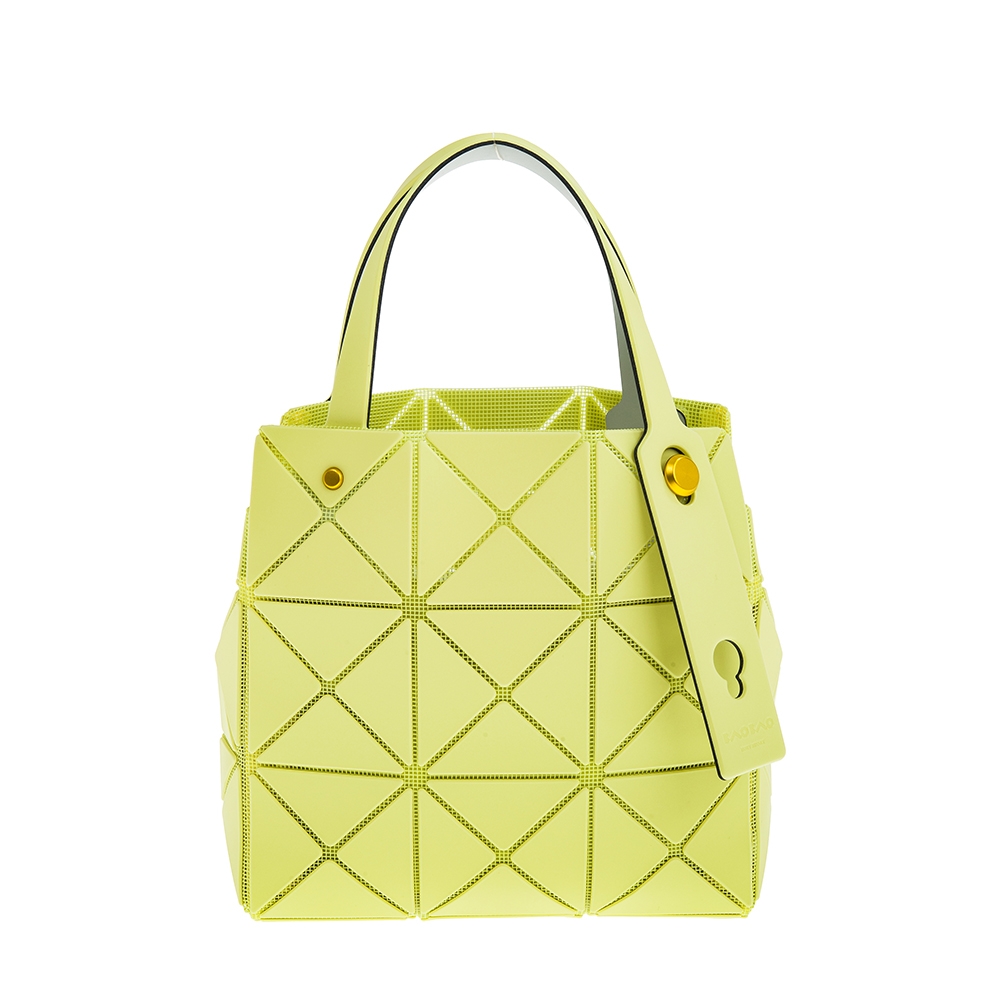 ISSEY MIYAKE 三宅一生BAOBAO 新款CARAT系列3x3三角格手提包(YELLOW