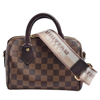 LV Louis Vuitton路易威登 N40489 經典Speedy Bandoulière 20 Damier帆布手提/斜背包