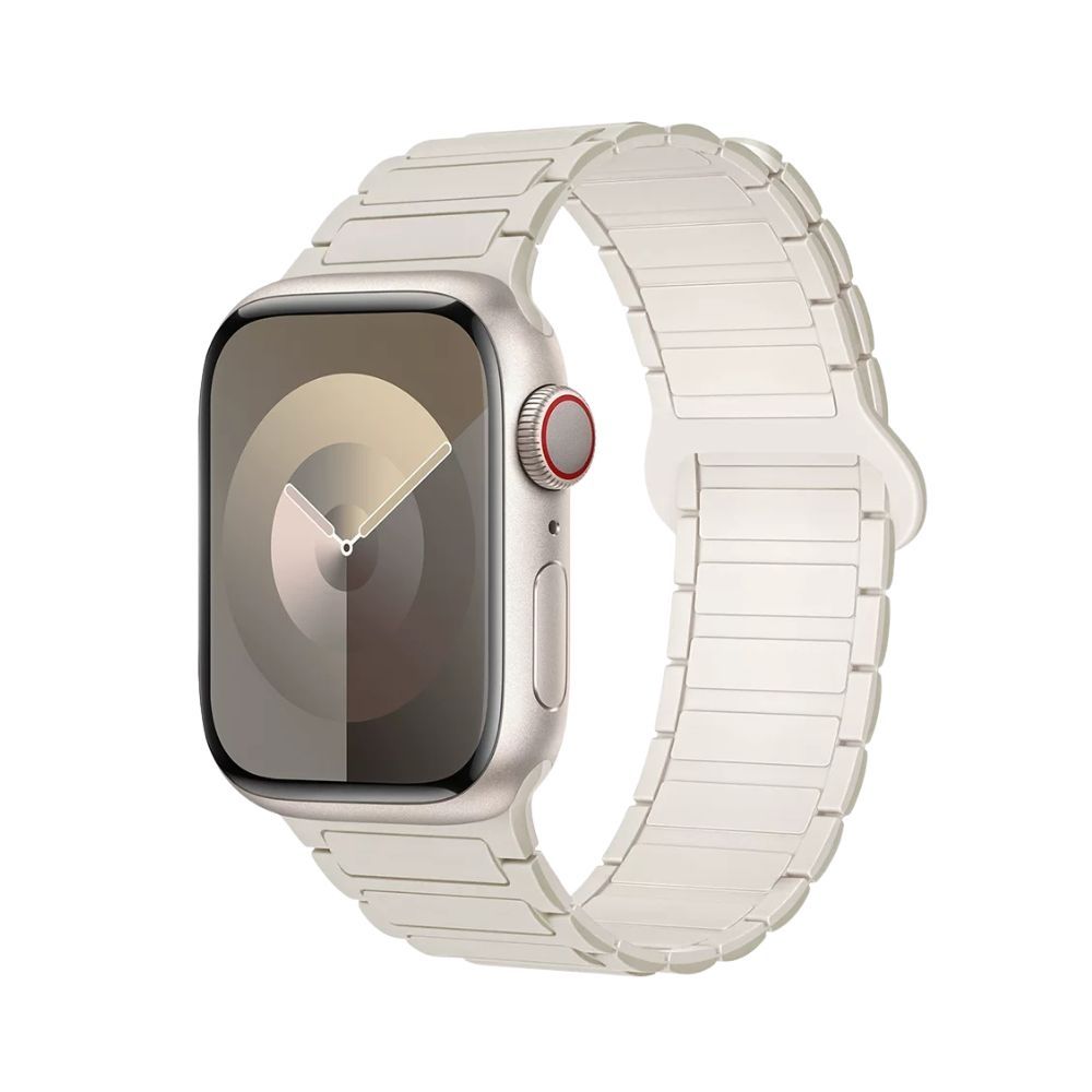 【Phonemo】Apple Watch 磁吸矽膠回環錶帶 透氣親膚液態矽膠 潮流多色可選 38-49mm 通用 (星光)